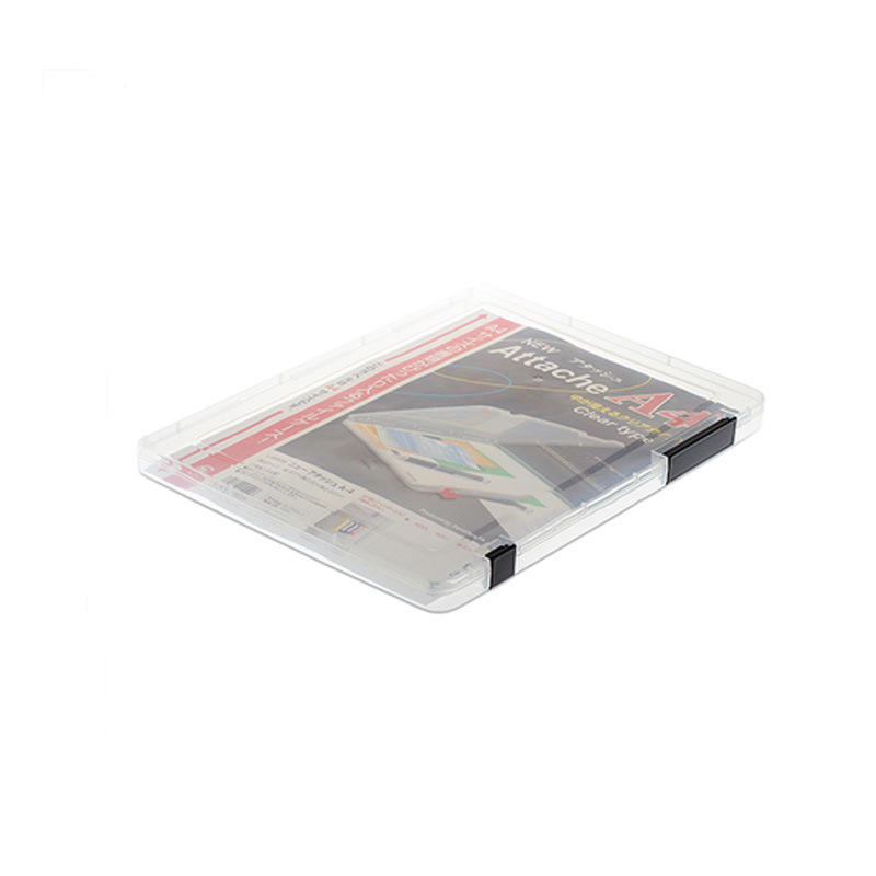 

Transparent A4 paper folder Magazine office information storage box Dust-proof and moisture-proof full-sealed double buc