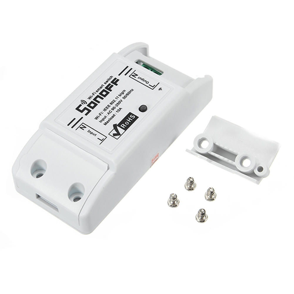 

4pcs SONOFF® Basic 10A 2200W WIFI Wireless Smart Switch Remote Control Socket APP Timer AC90-250V 50/60Hz Works with Ama