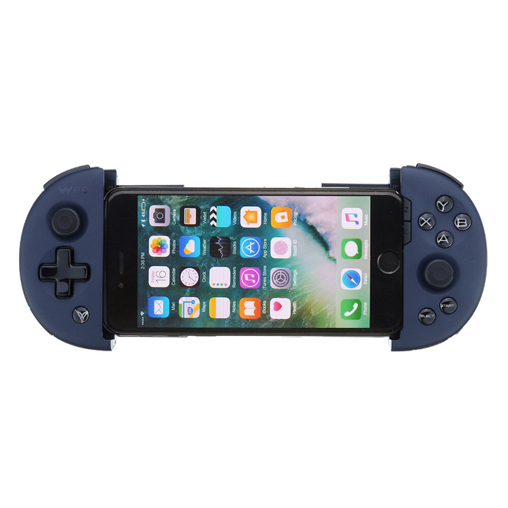 Flydigi WEE 2T Adjustable bluetooth Phone Clip Gamepad Game Controller for  PUBG for iOS Android Mobile Phone Navy - 