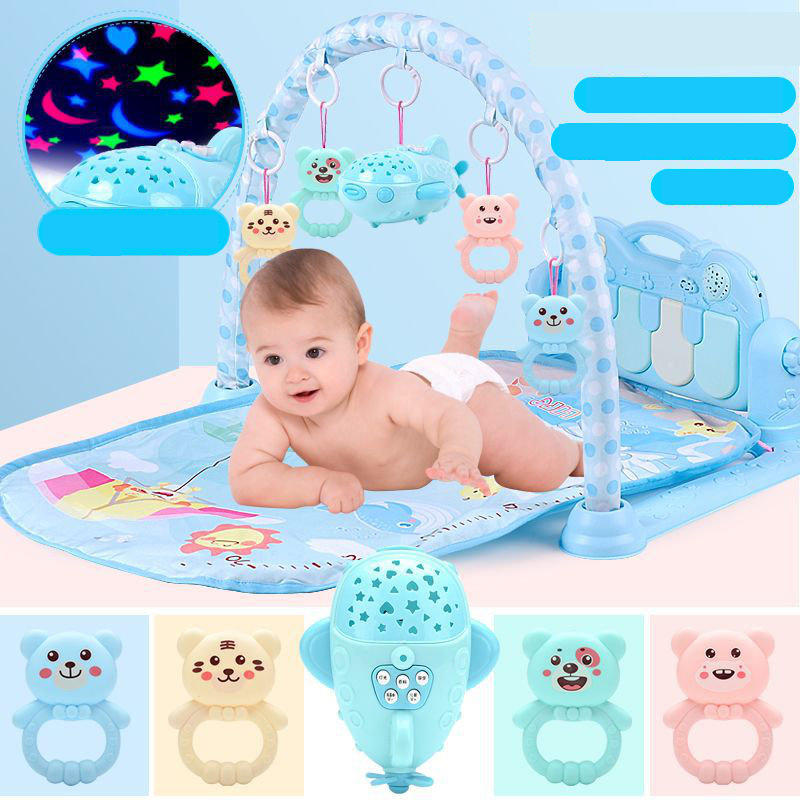 Baby Play Mat Game Music Fitness Blanket Early EducationalToy Direct Charging Projection Spaceship V
