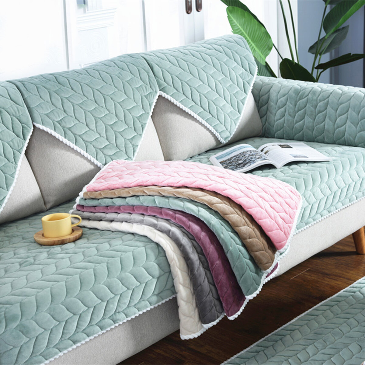 النسيج Soft غطاء أريكة الأريكة عدم الانزلاق الغلاف أريكة منشفة واقية حصيرة غرفة المعيشة