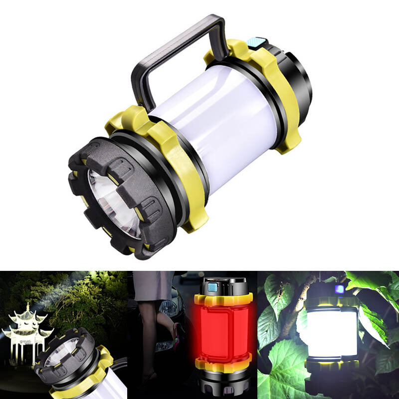 IPRee® 850LM LED+T6 USB Light 4 Modes HandHeld Emergency Lantern Flashlight Spotlight Outdoor Camping