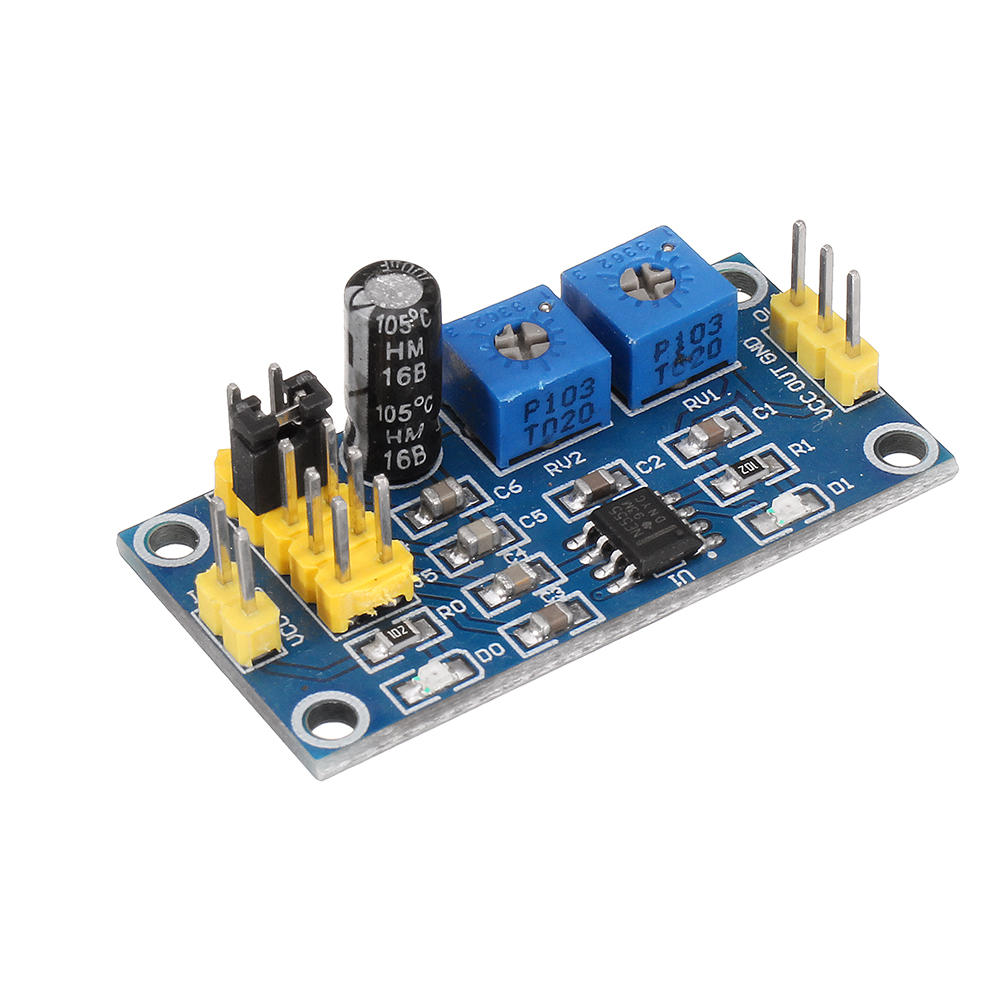 

5pcs NE555 Pulse Frequency Duty Cycle Square Wave Rectangular Wave Signal Generator Adjustable 555 Board NE555P Module
