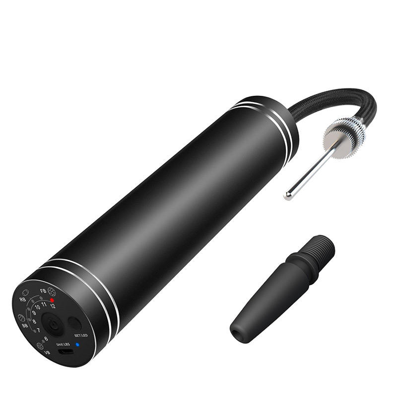 Bomba eléctrica rápida automática 2 en 1 con carga USB y linterna LED para camping, ciclismo, baloncesto y fútbol.