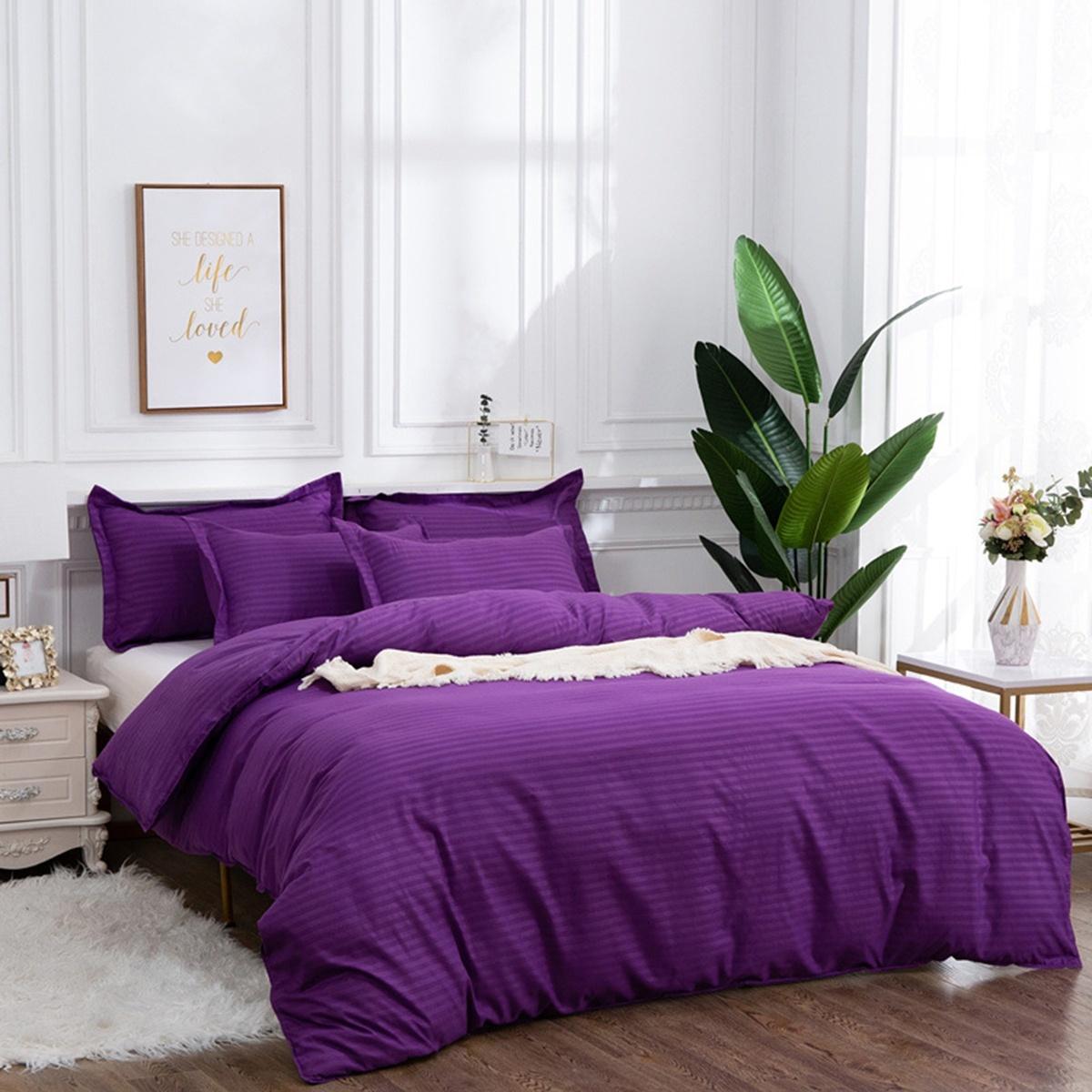 Purple Bedding Quilt Duvet Cover, Purple Duvet Cover King Size
