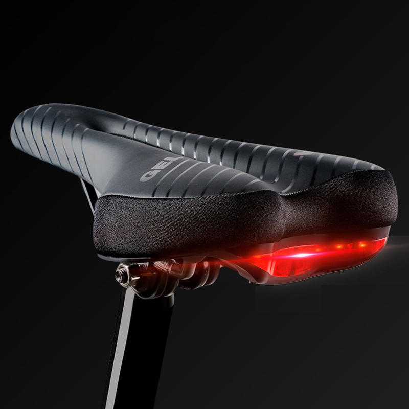 

WEST BIKING Bike Saddles With 3 Modes Safety Taillight Outdoor Breathable Shockproof Waterproof Cycling Saddle Bike Seat