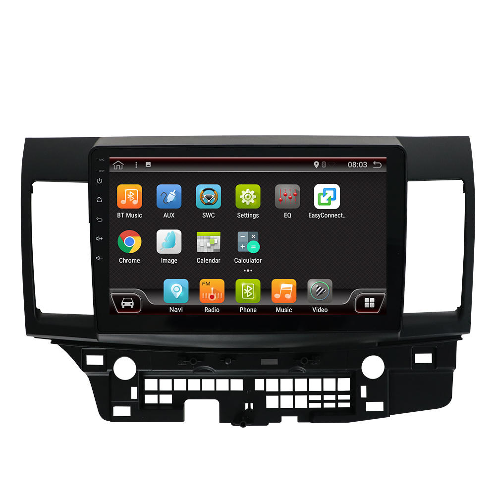 

YUEHOO 10.1 Inch 2 DIN for Android 9.0 Car Stereo 4+32G Quad Core MP5 Player GPS WIFI 4G FM AM RDS Radio for Mitsubishi