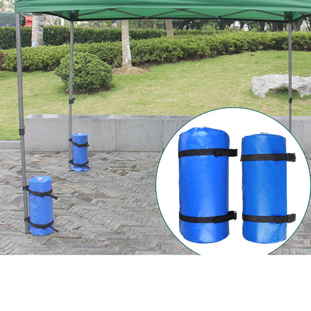 Tent met vaste zandzak, parasol met vaste basis, waterzak met maximale capaciteit van 10 kg / 18 kg
