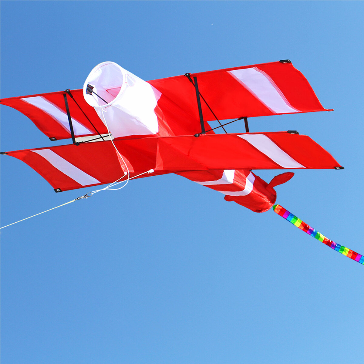 

Colorful 3D Aircraft Kite With Handle and Line Good Flying Gift