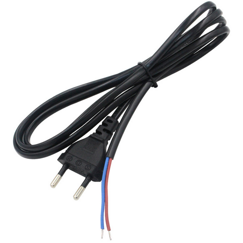 1.5m AC EU Single Head Bare Wire VDE Power Supply Adapter Cord Cable PVC Power Adapter Connector Lin