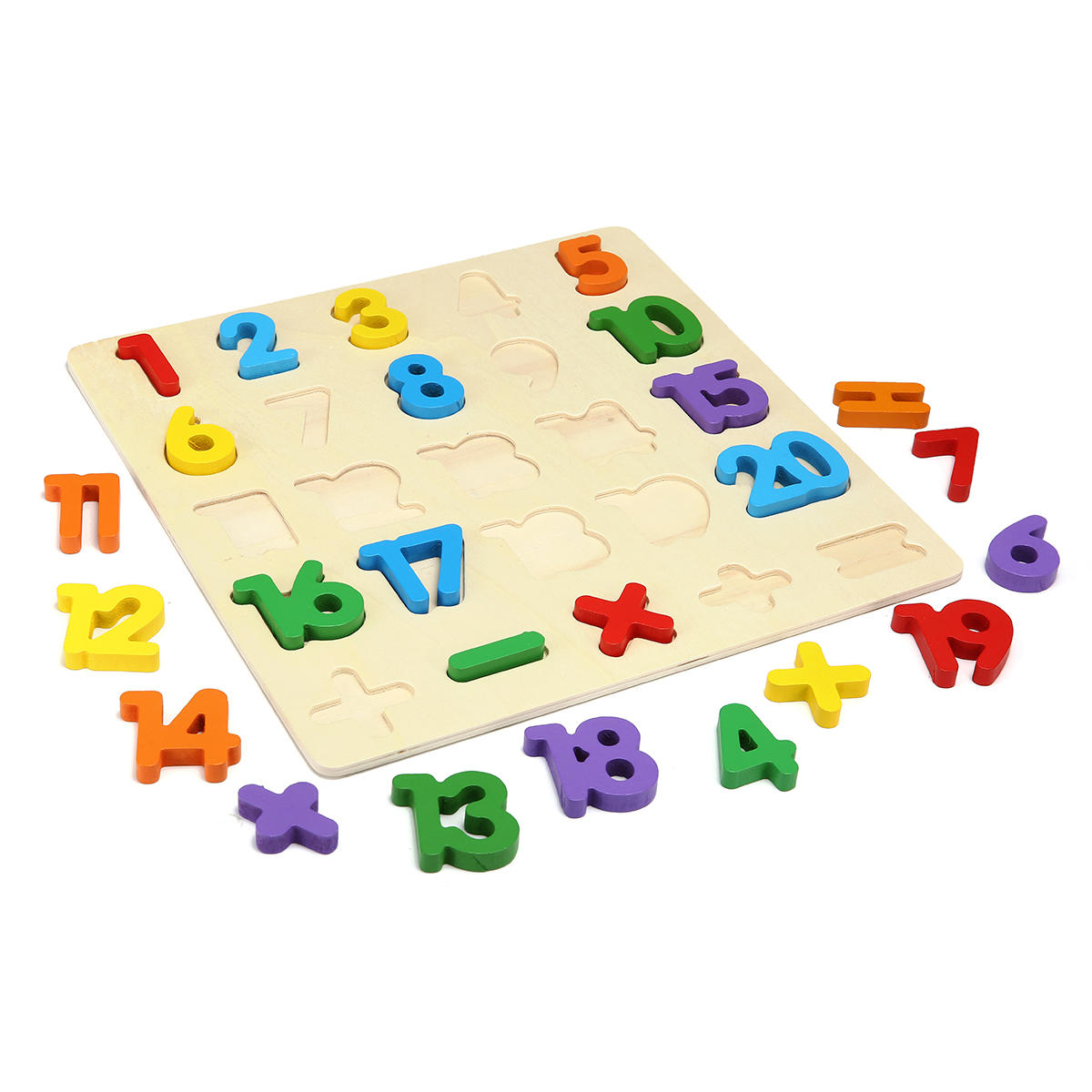1 Set Wooden Puzzle Hand Grab Board Toy Alphabet Letters Numbers Toddler Kids Early Learning Toys Gi