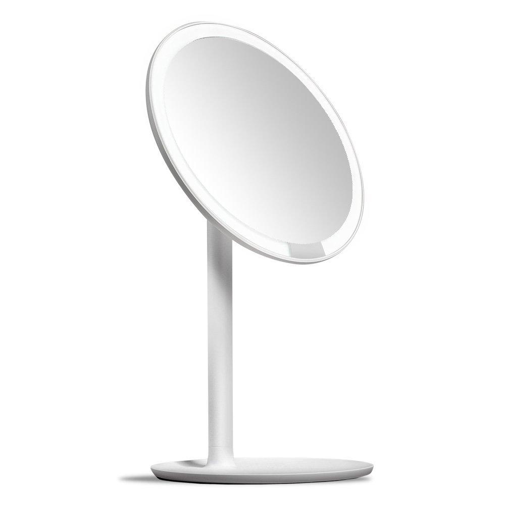 

Amiro Lighted Makeup Mirrors with Natural Daylight LED Lights Adjustable Brightness Cordless High Definition Countertop