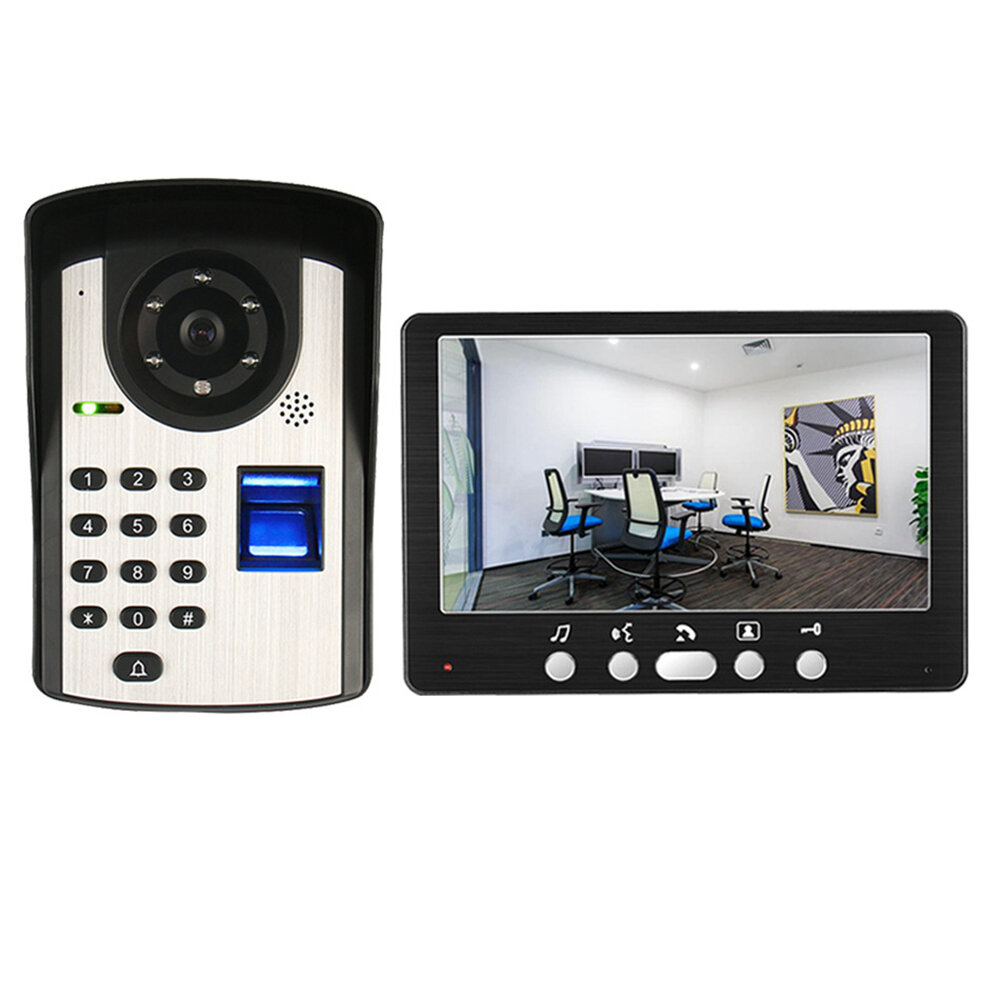 ENNIO 815FD11 7 inch TFT Color Video Door Phone Intercom Doorbell Keypad Home Security Camera Monitor Night Vision Syste