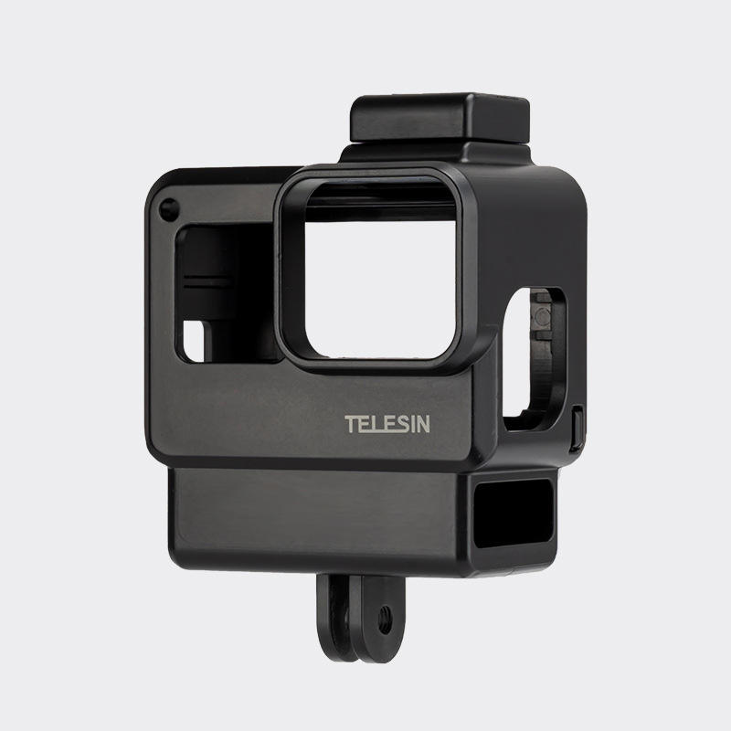 TELESIN GP-FMS-008 Protective Shell Case with Cold Shoe Mount for GoPro Hero 7 6 5 Black Action Sports Camera
