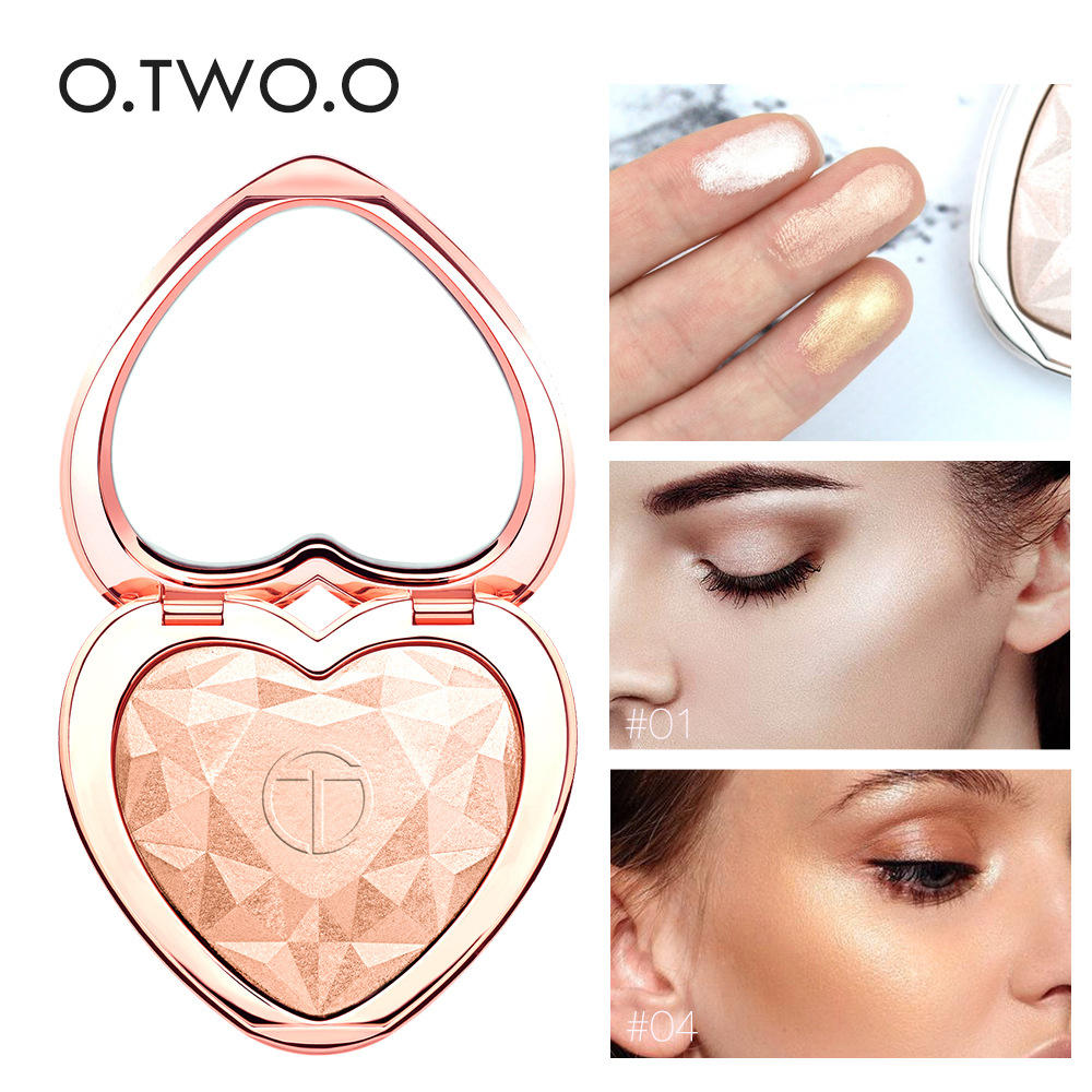 

Glow Kit Highlighter Makeup Shimmer Face Body Heart Highlighter Blush Palette Illuminator Highlight Contour Golden Bronz