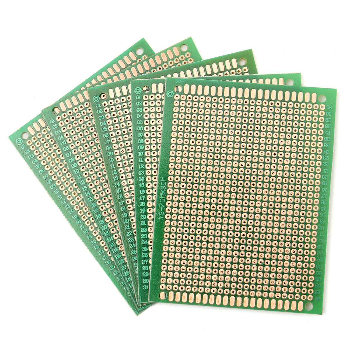50 stuks PCB DIY solderen koperen prototype printplaat 70 mm x 90 mm