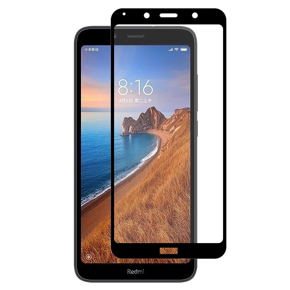 Enkay 9H Anti-explosion Full Coverage Full Glue Tempered Glass Screen Protector for Xiaomi Redmi 7A 