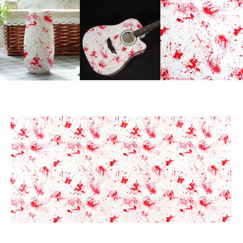 05 x 1M2M Water Transfer Printing Film Hydrographics Bloodstain Red Decorations Â 