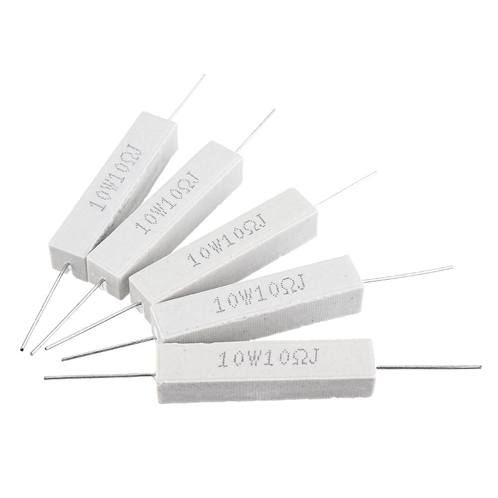 

100pcs 10W 10 ohm 10R Ceramic Cement Resistor