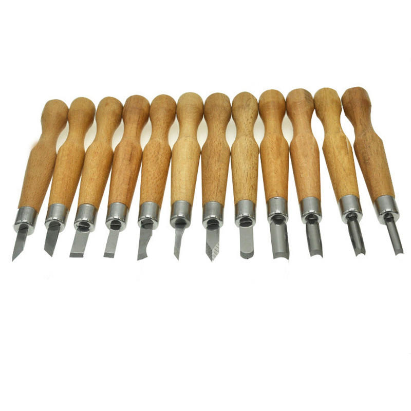 

12Pcs/Set Wood Carving Chisel Tools Set Woodcut Woodworking Arts Craft Kit