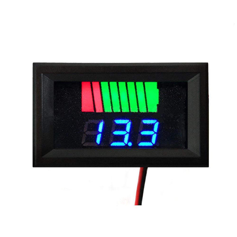 

10pcs 12-60V Car Lead Acid Battery Charge Level Indicator Battery Tester Lithium Battery Capacity Meter Dual Blue LED Te