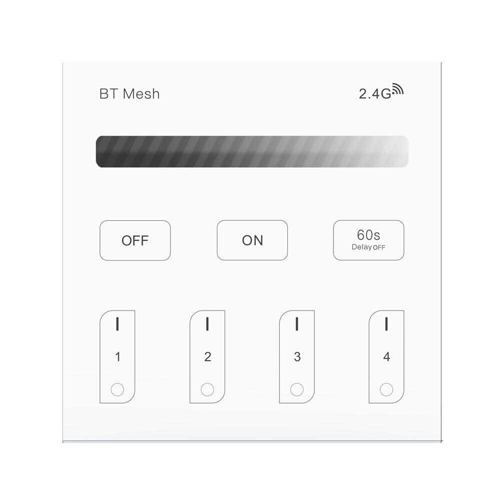 

DC3V ZJ-TRBM-CCT-D BT Mesh RGBW Батарея Управляемый Smart Touch Panel контроллер диммера для одного цвета Светодиодный
