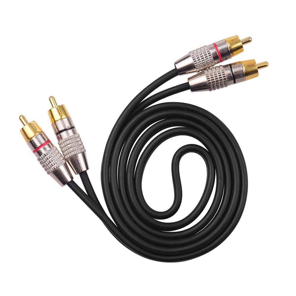 2RCA to 2RCA Male Plug Stereo Audio Video Cable for Karaoke DVD Speaker Amplifiers