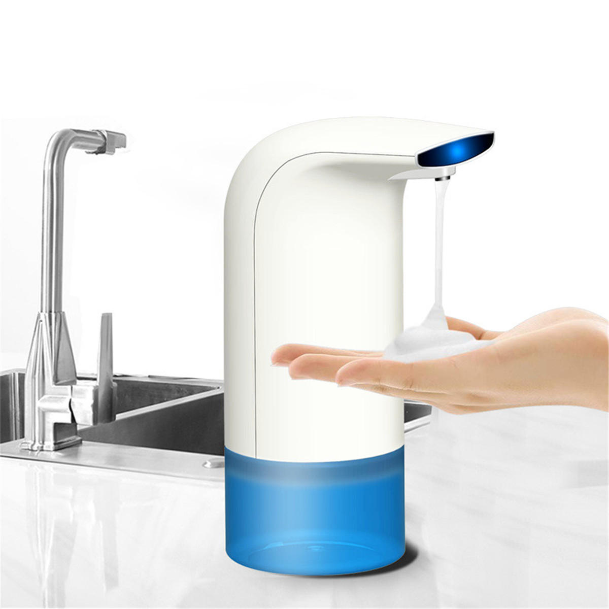 

350ml Automatic Induction Foaming Hand Washer Infrared Smart Sensor Soap Dispenser Liquid Soap Dispensers for Kitchen Ba