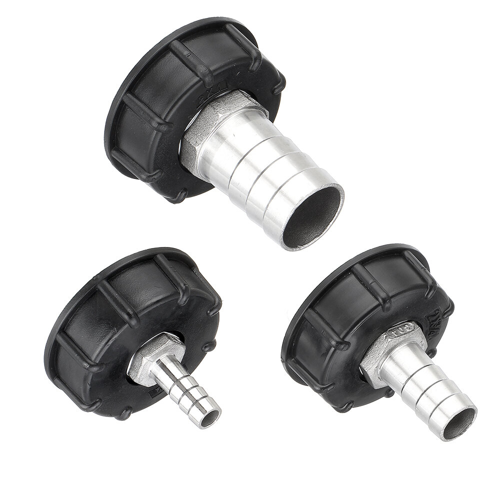 S100x8 1000L IBC Water Tank Garden Hose Adapter Fittings 304 Stainless Steel Adapter Outlet Connector 12mm/20mm/32mm