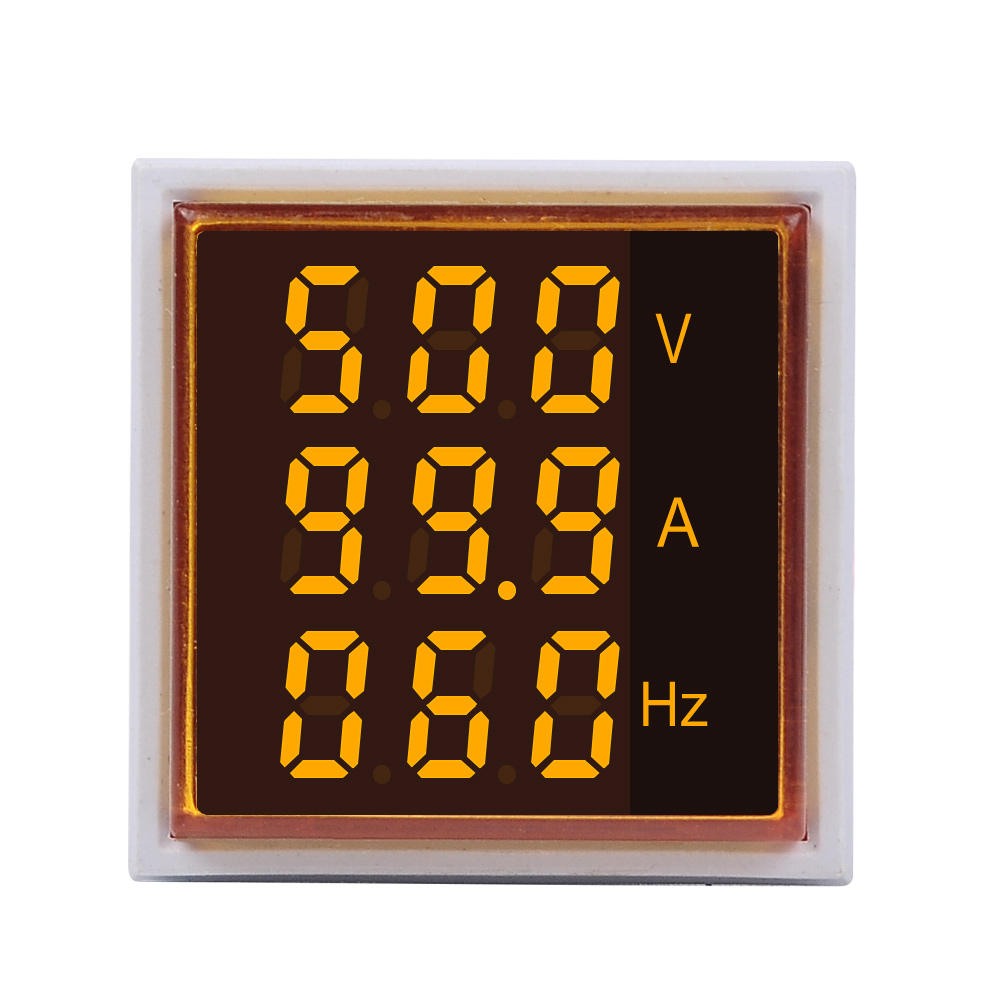 5 stks Geekcreit? 3 in 1 AC 60-500 V 100A Vierkante Gele LED Digitale Voltmeter Amp?remeter Hertz Me