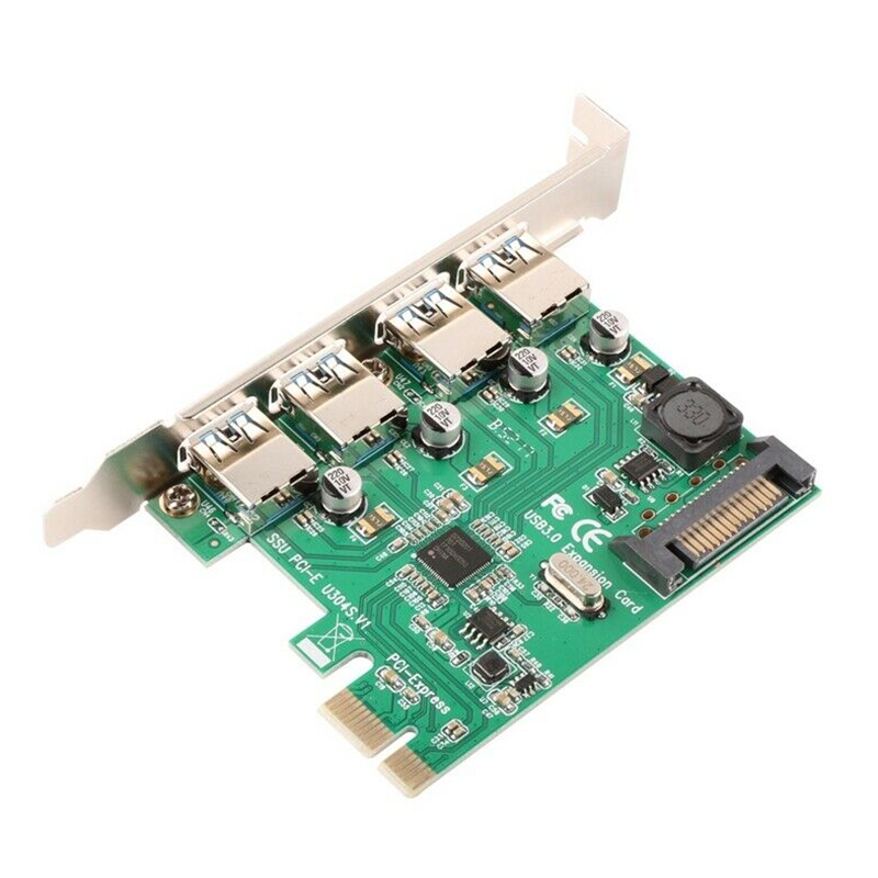 SSU N04S PCI-E to USB3.0 Expansion Card Comes with Four Standard USB3.0 Interfaces for Desktop Computer