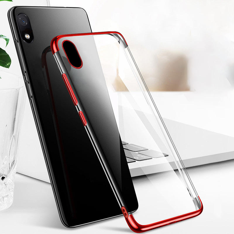 Bakeey Plating Shockproof Transparent Soft TPU Protective Case for Xiaomi Redmi 7A Non-original