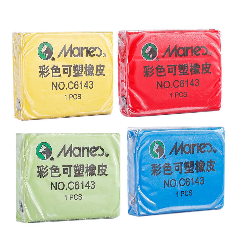 Maries C6143 Plastic Rubber Eraser Soft Tearable No Scraps Rubber Professional Sketch Drawing Eraser