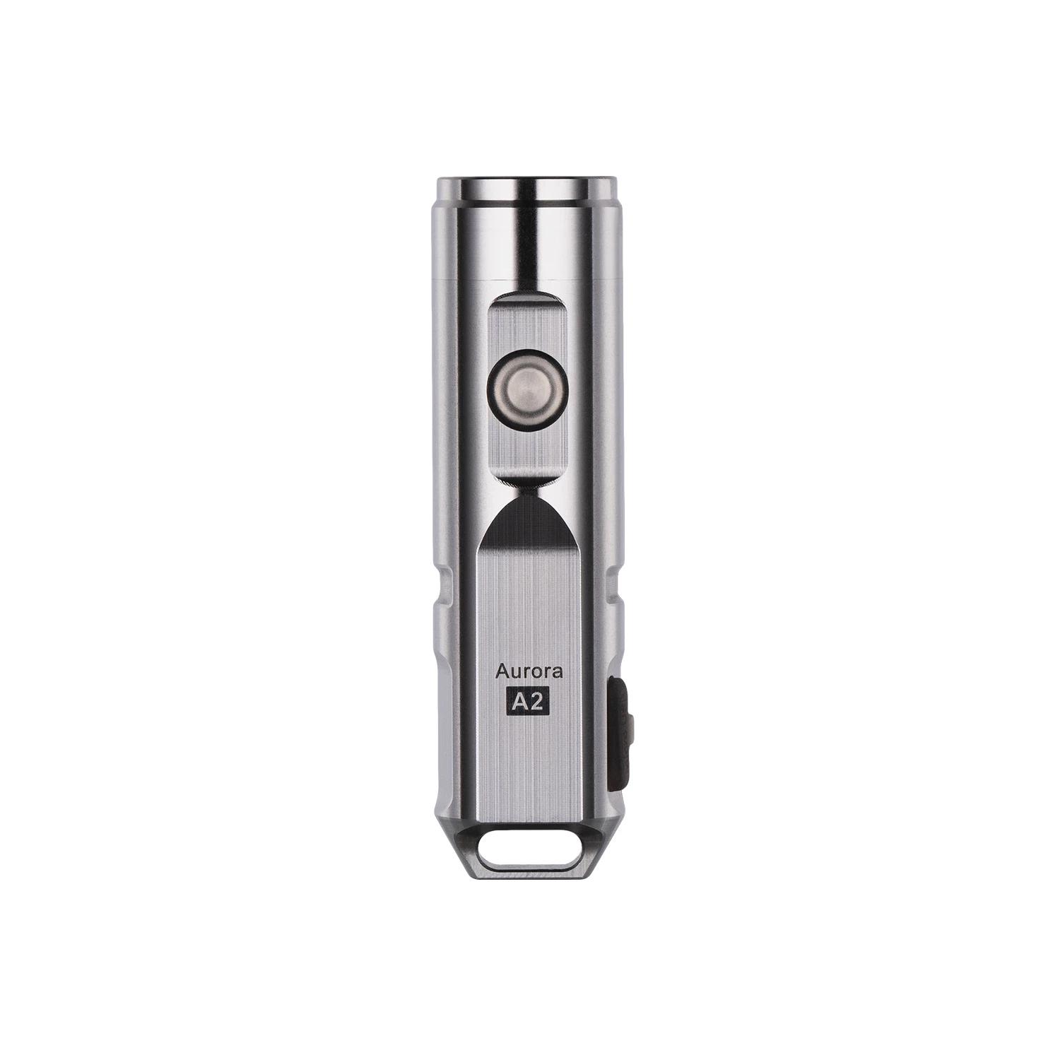 

ROVYVON Aurora A2 Stainless Steel EDC Keychain Flashlight XP-G3 LED/Nichia 219C USB Rechargeable Waterproof EDC Flashlig