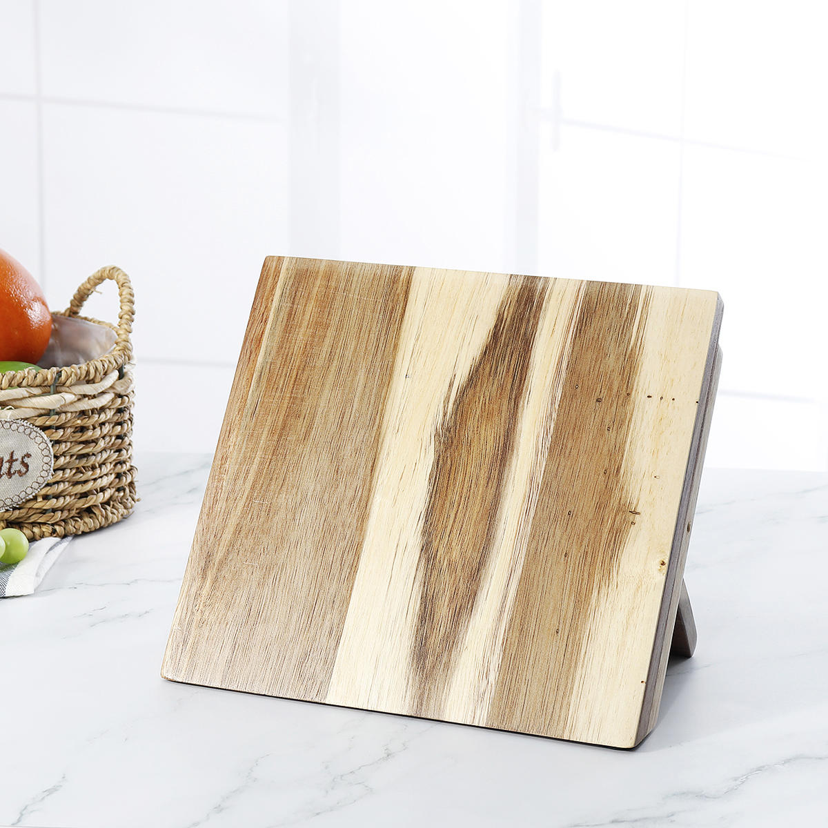 Wooden Magnetic Knifes Holder Block Kitchen Cookware Cutlery Storage Organizer Kitchen Storage Container