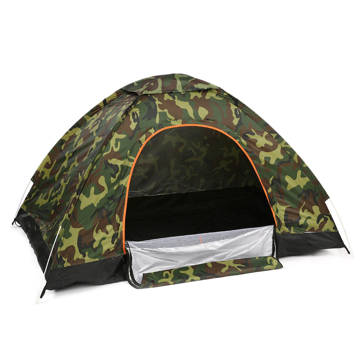 Hordozható duplaajtós összecsukható sátor 2-3 személyek vízálló teljesen automatikus sátor szabadtéri kemping túrázás utazó sátor napernyő