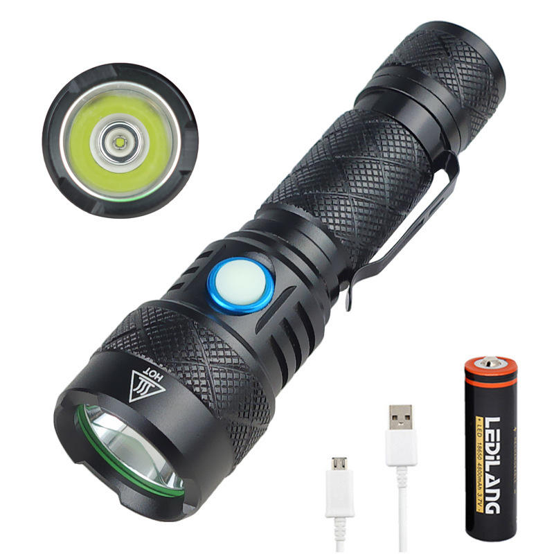 

XANES® SST40 LED Flashlight 4 Modes USB Rechargeable 18650 Battery IPX5 Waterproof Torch Light
