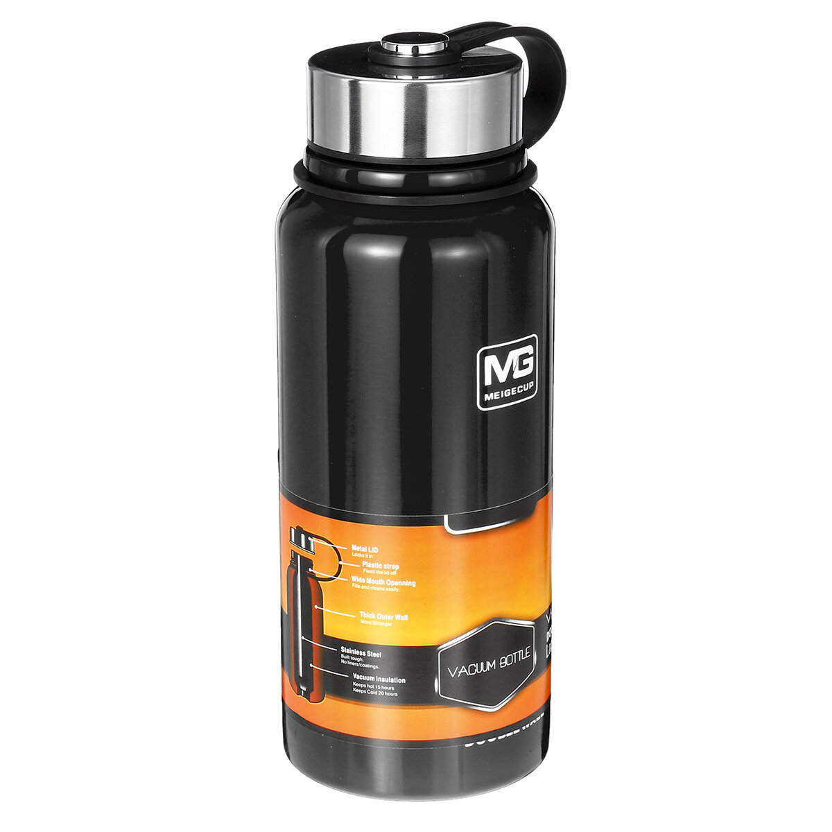 Bottiglia d'acqua termica portatile da 800 ml in acciaio inossidabile con isolamento sottovuoto per sport all'aperto.