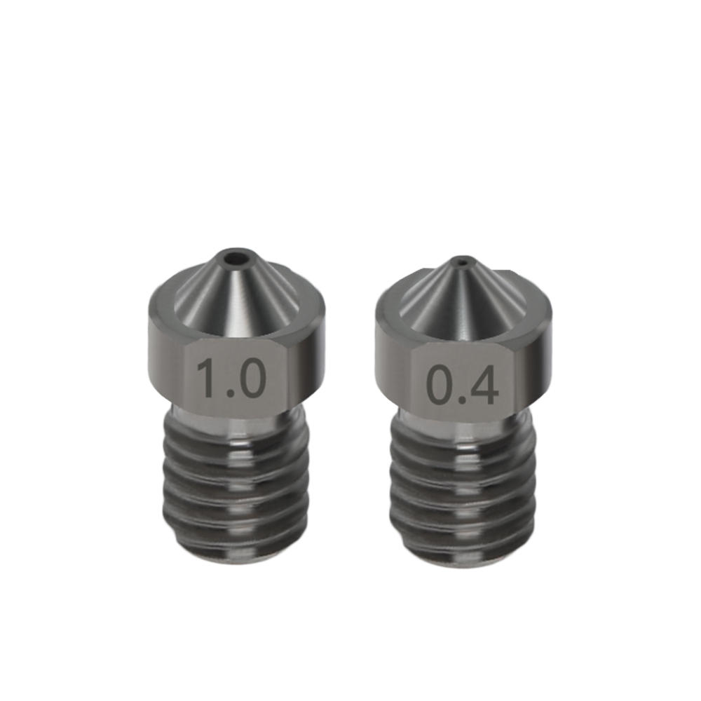 

TWO TREES® 6Pcs V6 Hardened Steel Nozzle 0.2/0.3/0.4/0.5/0.6/1.0mm J-Head Extruder Nozzle kit for 3D Printer