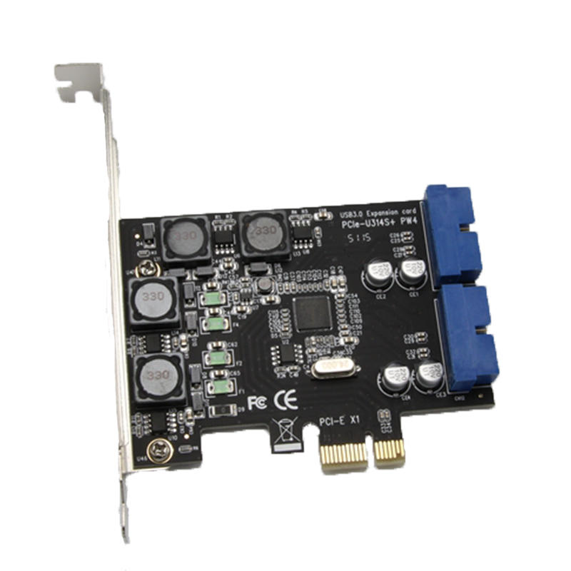 

SSU N014S PW4 PCI-E to USB 3.0 Expansion Card with Front - Facing 19/20 Pin Interface for Desktop Computer