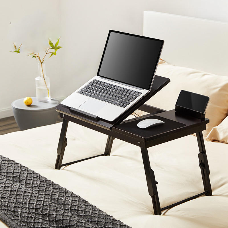 Chengshe Foldable Laptop Desk Bed Study Desk Adjustable Height