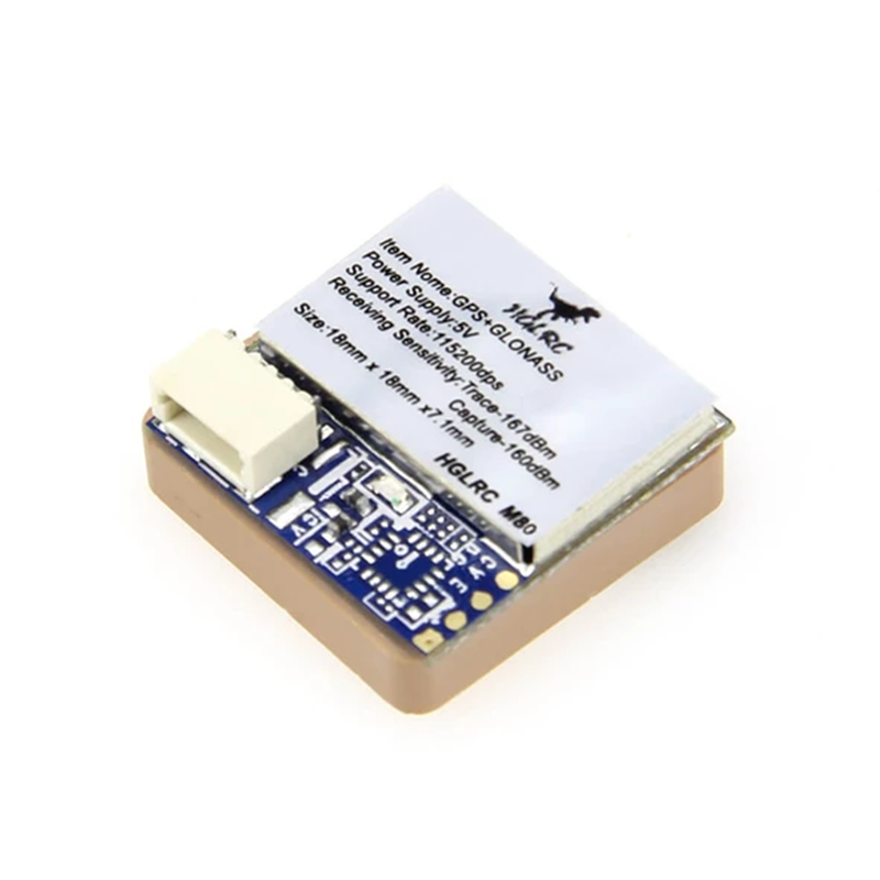 HGLRC M80 GPS Module for FPV Racing Drone Compatibled With GLONASS/GALILEO/QZSS/SBAS/BDS
