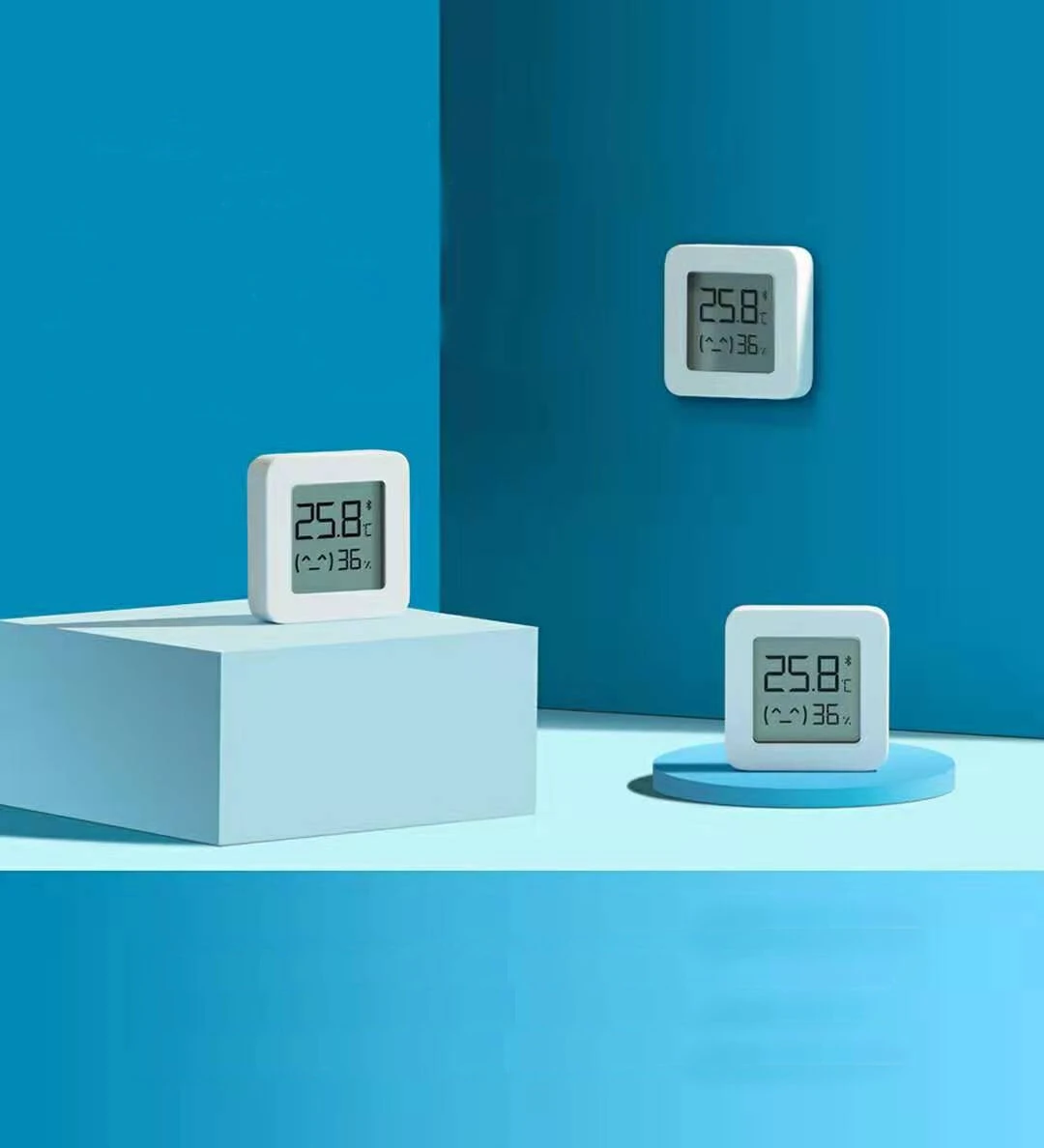 3 Adet XIAOMI Mijia Bluetooth Akıllı Elektrikli Dijital Termometre Higrometre 2