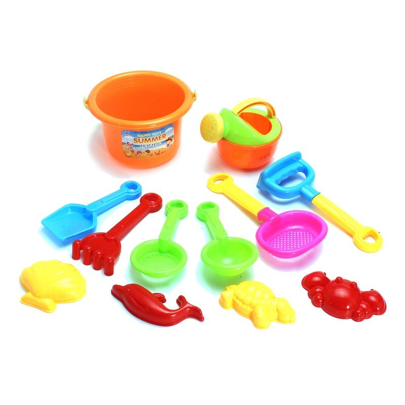 12 STUKS Plastic strandzandspeelgoedset Intelligentieontwikkeling Speelgoed voor kinderen Gift