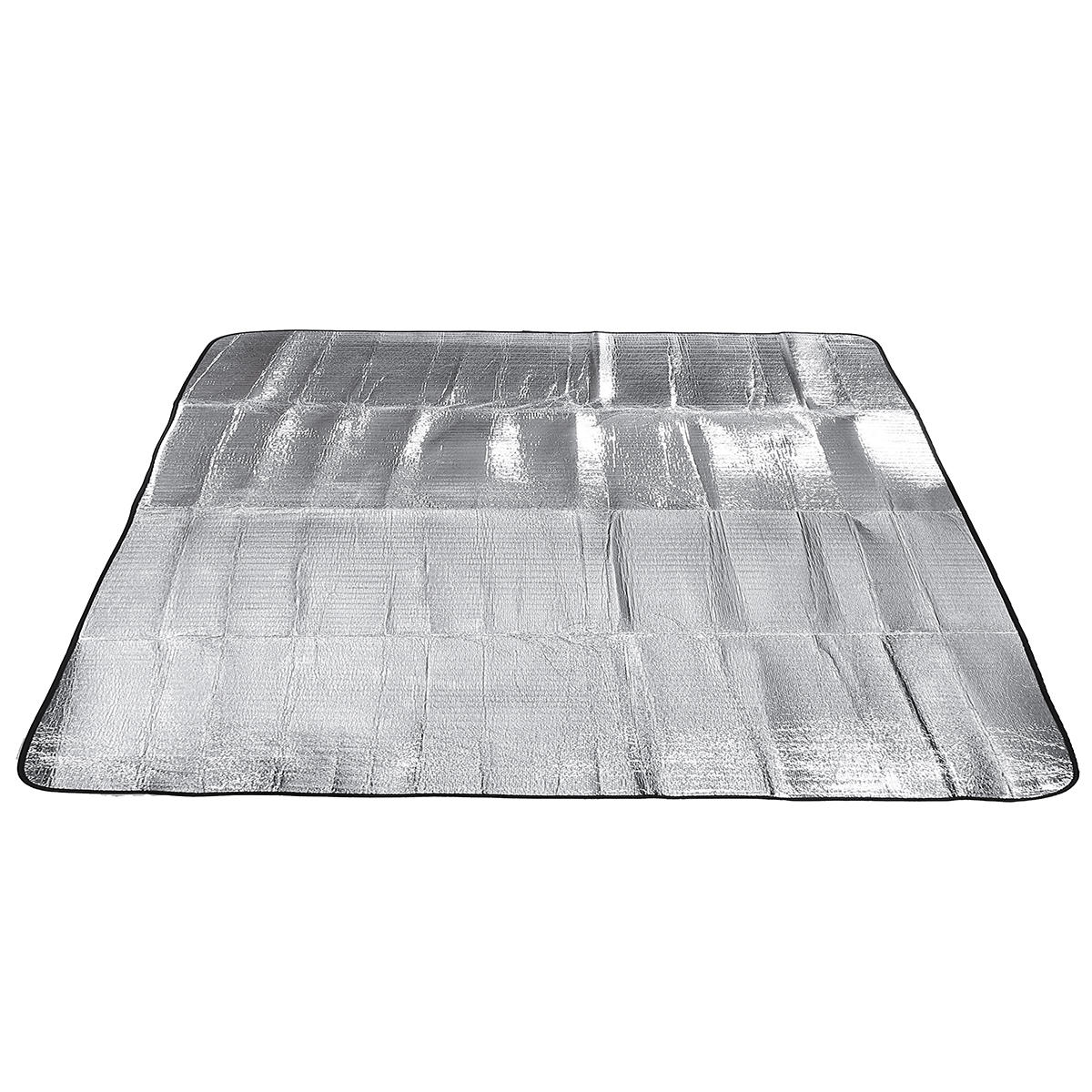 200x200CM Aluminum Foil Sleeping Pad Picnic Mat for Outdoor Camping Hiking Traveling