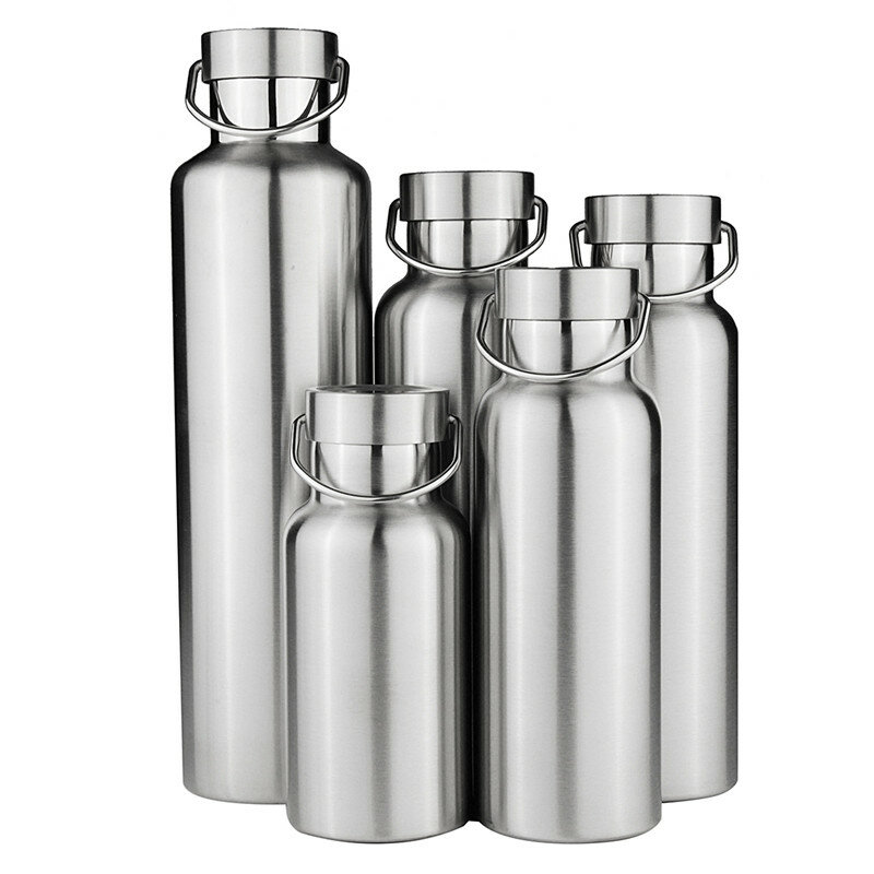 Edelstahl-Thermoskanne, doppelwandige, vakuumisolierte Wasserflasche, rostfreier Verschluss
