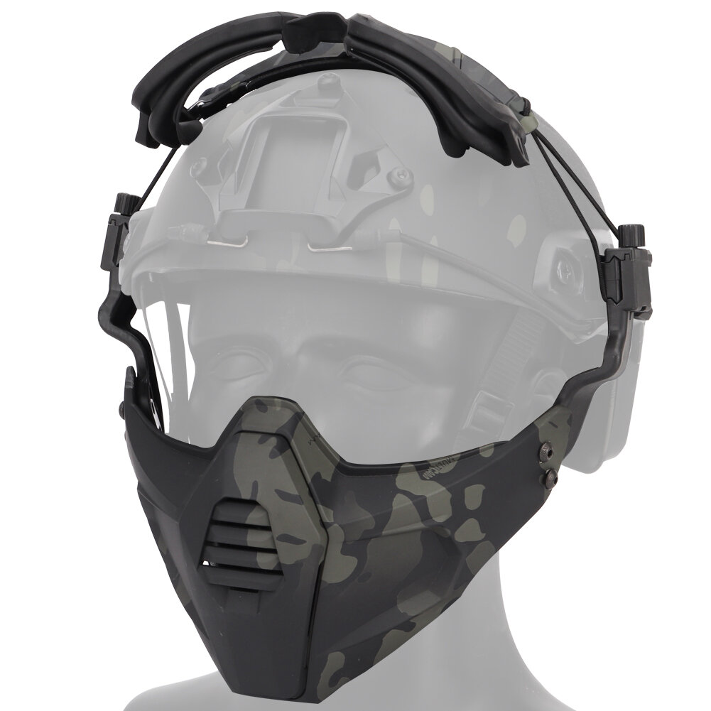 

WoSporT MA-115 TPE 3D Face Helmet CS Field Tactical Protective Mask COS Play Tools