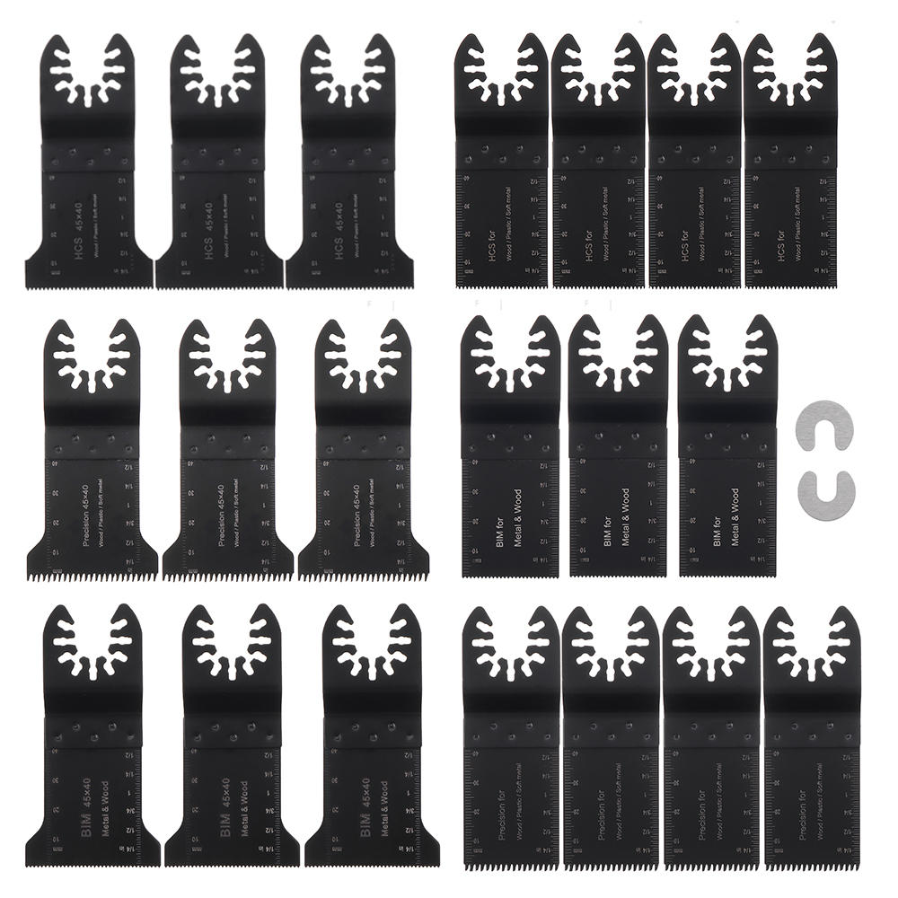 

Drillpro 22PCS Multi Tool Oscillating Saw Blade Quick Release Saw Blades Kit for Metal Wood Plastic Cutting Oscillating