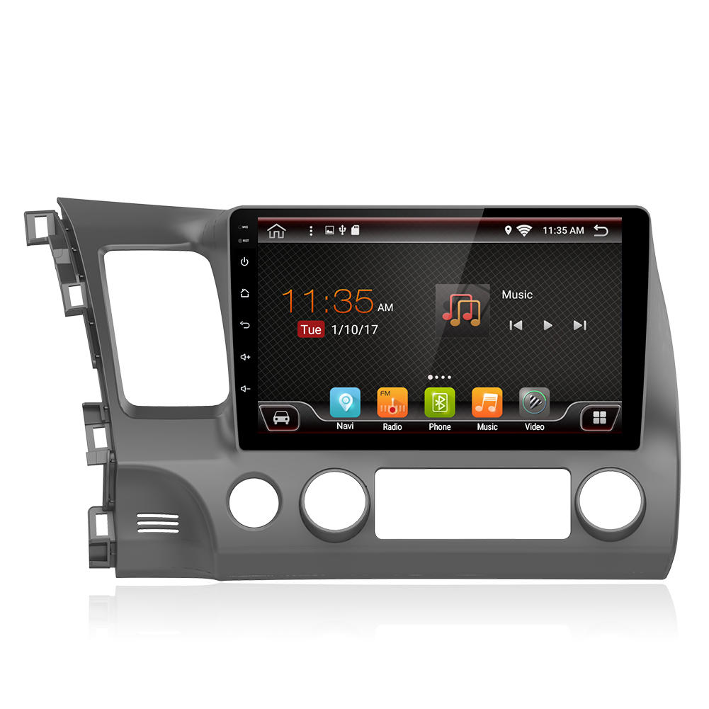 YUEHOO 10.1 Inch for Android 9.0 Car MP5 Player 4+32G Stereo Radio GPS WIFI 4G bluetooth FM AM RDS for Honda Civic 2006-2011