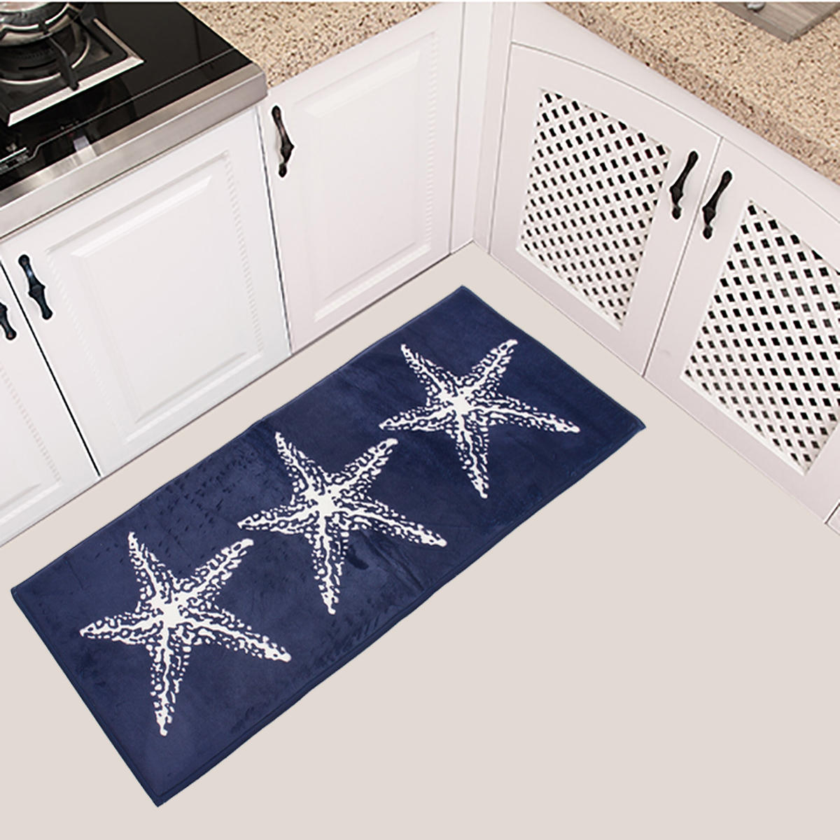 45x115cm antislip Soft flanellen deurmat keuken vloerkleed badkamer tapijt blauw